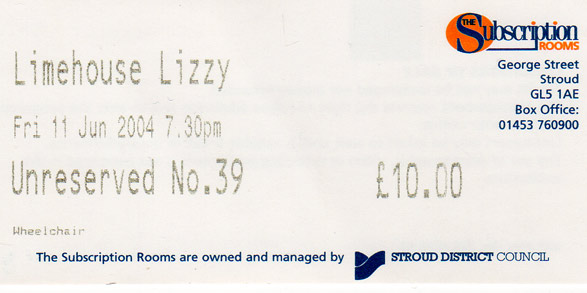 Limehouse Lizzy Ticket